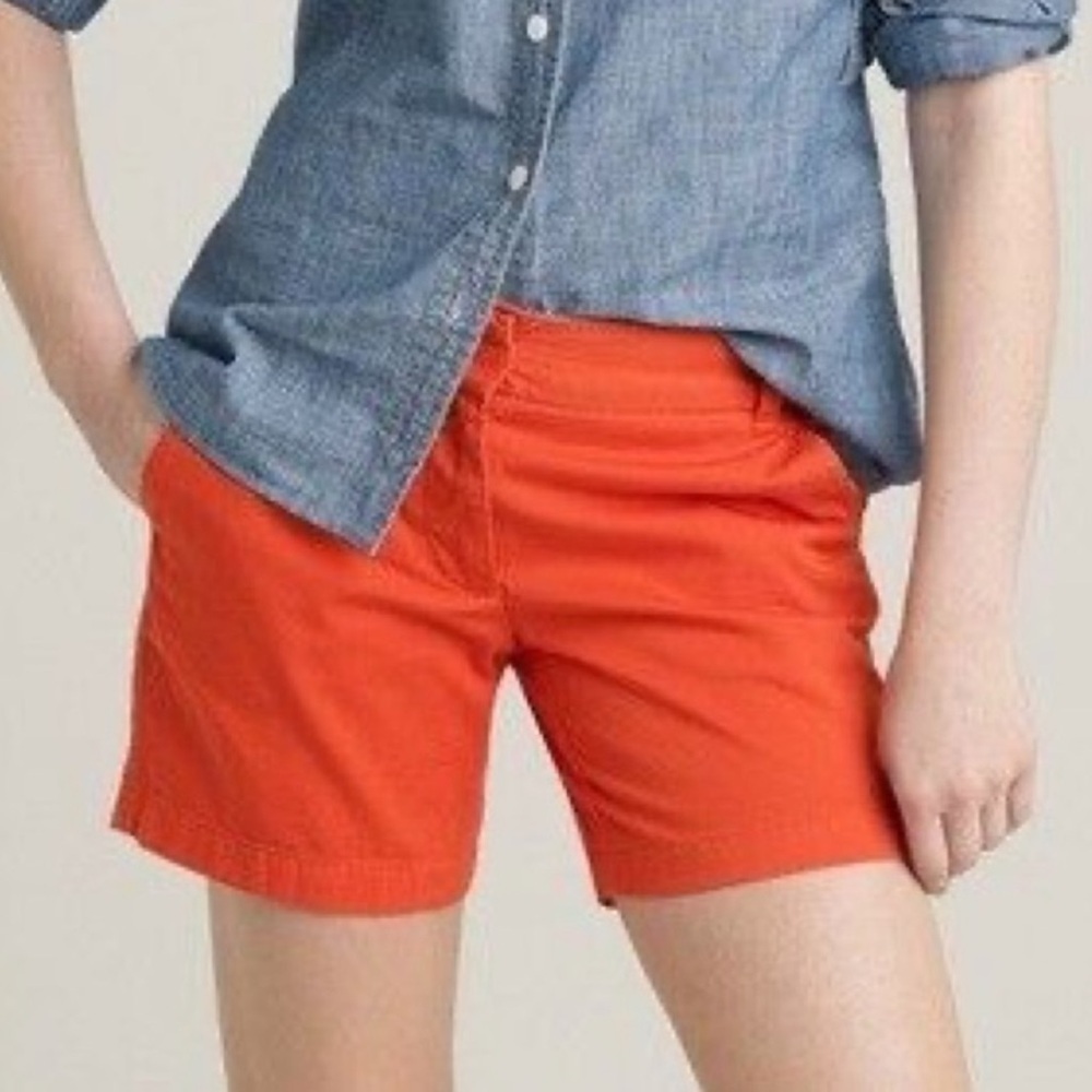 J Crew 12 Bermuda Washed Orange Summer Chino Women’s Shorts